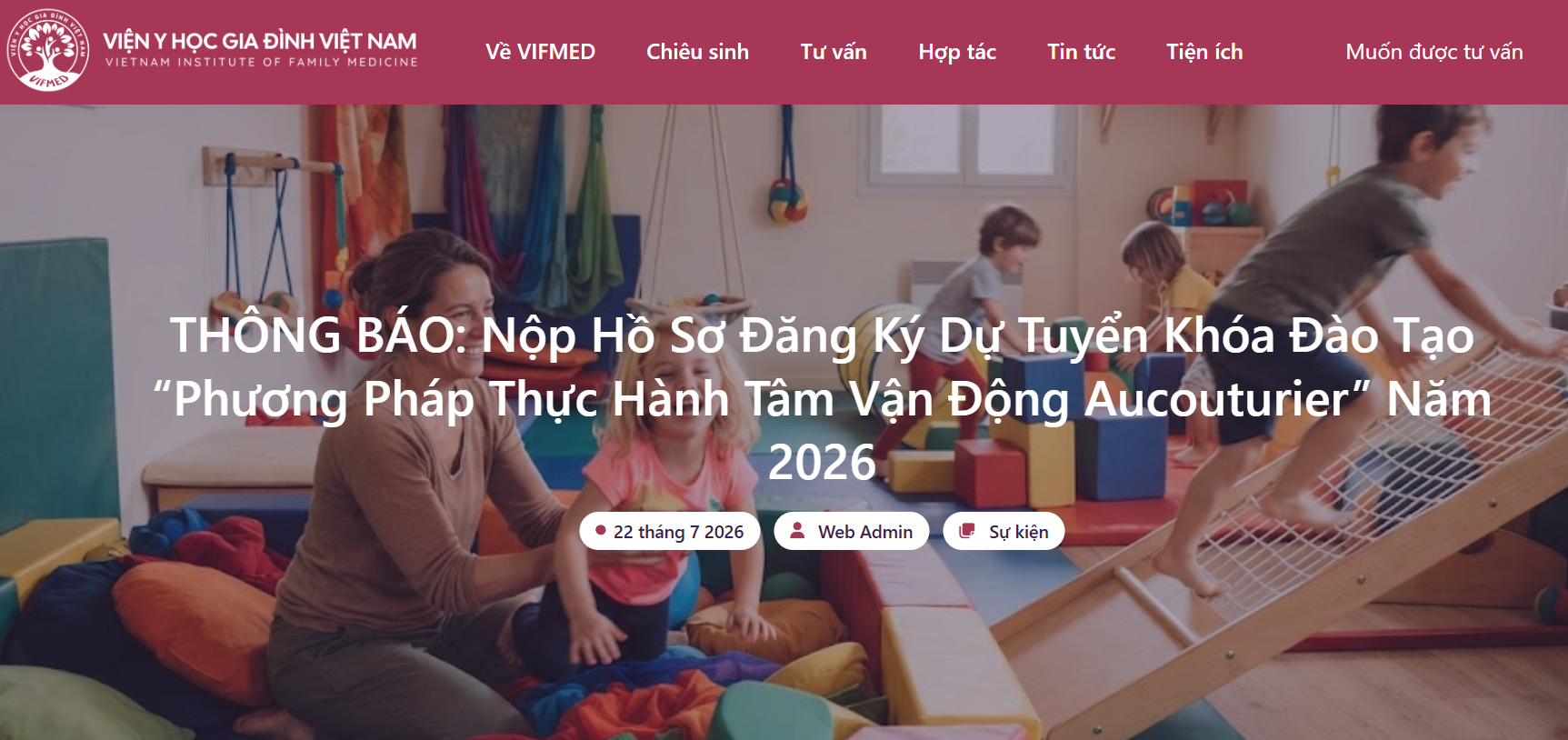 NỘP HỒ SƠ DỰ TUYỂN PHỎNG VẤN LỚP TÂM VẬN ĐỘNG AUCOUTURIER 2026